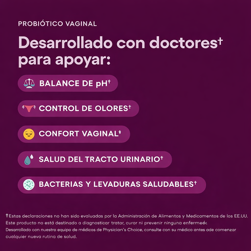 Probiótico Vaginal – Control del Olor y Equilibrio del pH